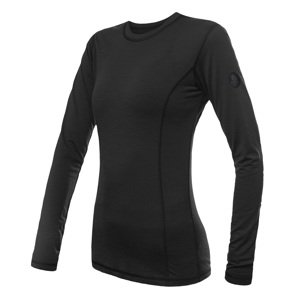SENSOR MERINO AIR dámské triko dl.rukáv černá Velikost: XL dámské tričko s dlouhým rukávem