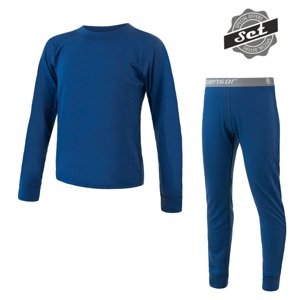 SENSOR MERINO AIR SET dětský triko dl.rukáv + spodky tm.modrá Velikost: 90 spodní prádlo