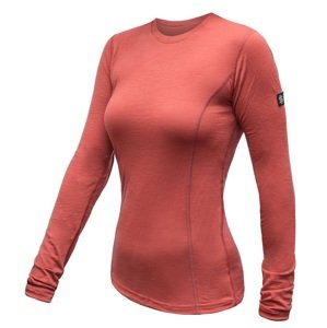 SENSOR MERINO ACTIVE dámské triko dl.rukáv terracotta Velikost: L dámské tričko s dlouhým rukávem