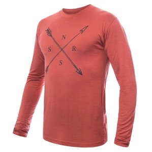 SENSOR MERINO ACTIVE SNSR pánské triko dl.rukáv terracotta Velikost: XL pánské tričko s dlouhým rukávem