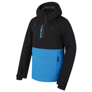 Husky Pánská outdoor bunda Nabbi M black/neon blue Velikost: XL pánská bunda