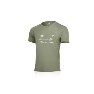 Lasting pánské merino triko s tiskem AROW zelené Velikost: XL pánské triko