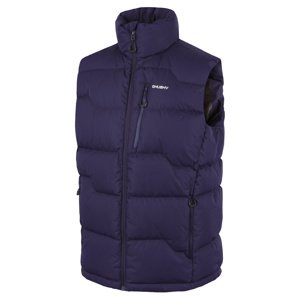 Husky Pánská péřová vesta na zip Deep M dark blue Velikost: XL pánská vesta