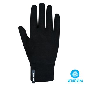 Husky Unisex merino rukavice Merglov black Velikost: S rukavice