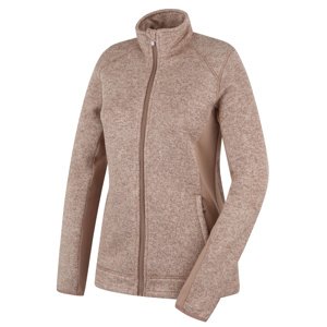 Husky Dámský fleecový svetr na zip Alan L beige Velikost: XL dámský svetr