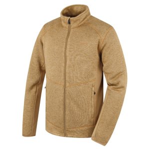 Husky Pánský fleecový svetr na zip Alan M beige Velikost: XL pánský svetr