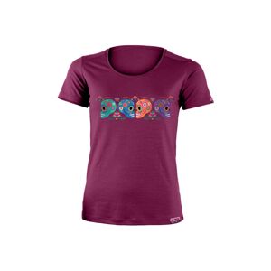 Lasting dámské merino triko s tiskem LINSY růžové Velikost: XL dámské triko