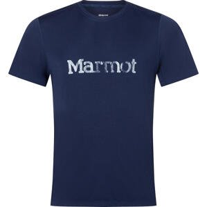 Marmot Men's Windridge Logo Short-Sleeve T-Shirt - arctic navy Velikost: XL pánské triko