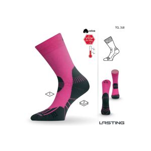 Lasting TCL 318 růžová trekingová ponožka Velikost: (42-45) L ponožky