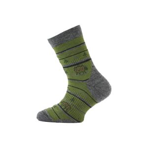 Lasting TJL dětské merino ponožky zelené Velikost: (29-33) XS ponožky