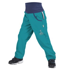 Unuo, Dětské softshellové kalhoty s fleecem, Basic, Sv. Smaragdová Velikost: 98/104 dětské kalhoty