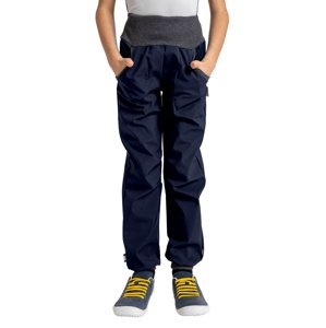 Unuo, Dětské softshellové kalhoty s fleecem Street, Tm. Modročerná Velikost: 140/146
