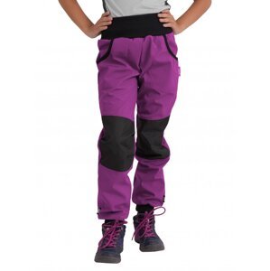 Unuo, Dětské softshellové kalhoty s fleecem Street Strong, Ostružinová Velikost: 104/110