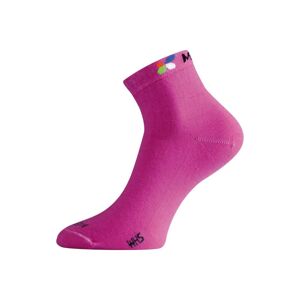Lasting WHS 498 růžová merino ponožka Velikost: (42-45) L ponožky