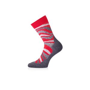 Lasting merino ponožky WLF červené Velikost: (42-45) L