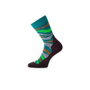 Lasting merino ponožky WLF zelené Velikost: (34-37) S