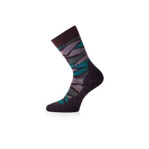 Lasting merino ponožky WLJ hnědé Velikost: (38-41) M unisex ponožky