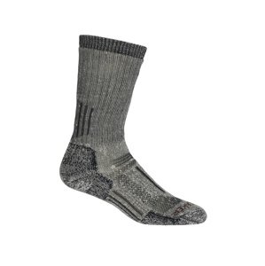 Dámské merino ponožky ICEBREAKER Wmns Mountaineer Mid Calf, Jet Heather/Espresso velikost: 38-40 (M)