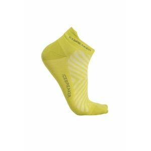 Pánské merino ponožky ICEBREAKER Mens Run+ Ultralight Micro, Bio Lime/Loden velikost: 42-44 (M)