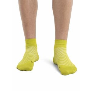 Pánské merino ponožky ICEBREAKER Mens Run+ Ultralight Mini, Bio Lime/Loden velikost: 47-49 (XL)