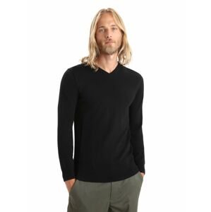Pánský svetr ICEBREAKER Mens Shearer V Sweater, Black velikost: L