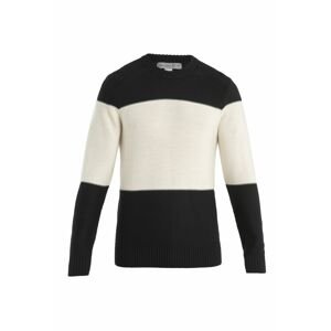 ICEBREAKER Mens Waypoint Crewe Sweater, Black/Undyed velikost: L