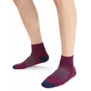 Pánské merino ponožky ICEBREAKER Mens Hike+ Light Mini, Go Berry/Royal Navy velikost: 42-44 (M)