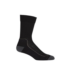 Pánské merino ponožky ICEBREAKER Mens Hike+ Light Crew, Black/Mink/Monsoon velikost: 39-41,5 (S)