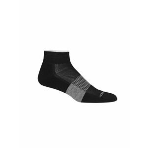 Pánské merino ponožky ICEBREAKER Mens Multisport Light Mini, Black/Snow/Metro Heather velikost: 44,5-46,5 (L)