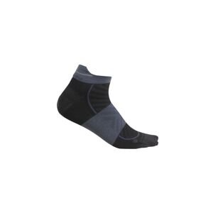 Pánské merino ponožky ICEBREAKER Mens Merino Run+ Ultralight Micro, Black/Graphite velikost: 39-41,5 (S)