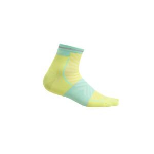 Pánské merino ponožky ICEBREAKER Mens Merino Run+ Ultralight Mini, Hyper/Aura velikost: 44,5-46,5 (L)