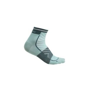 Pánské merino ponožky ICEBREAKER Mens Merino Run+ Ultralight Mini, Cloud Ray/Fathom Green velikost: 47-49 (XL)