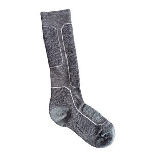 Dětské merino ponožky ICEBREAKER Kids Ski+ Medium OTC, Gritstone Heather/Black/White velikost: 33-36 (XL)
