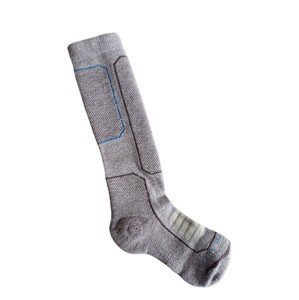 Dětské merino ponožky ICEBREAKER Kids Ski+ Medium OTC, Silver/Charcoal/Andes Blue velikost: 27-29 (M)
