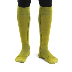 Pánské merino ponožky ICEBREAKER Mens Ski+ Light OTC, Bio Lime/Solar/Loden velikost: 47-49 (XL)