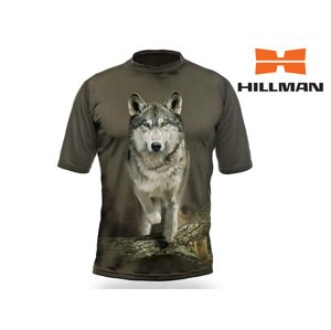HILLMAN Gamewear 3D Myslivecké tričko  kr. rukáv Vlk 3D b. Dub Velikosti: 3XL