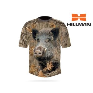 HILLMAN Gamewear 3D Myslivecké tričko bavlna DGT Divočák b. Kamufláž Velikost: XL