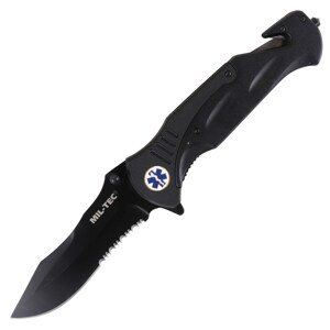 MIL-TEC® Nůž zavírací s řezákem MEDICAL 440/G10 Barva: Černá