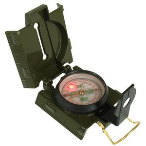 MIL-TEC® Kompas US kovové tělo a LED osvětlení ZELENÝ Barva: Zelená