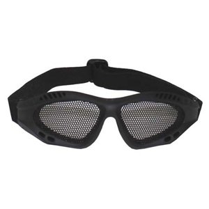 KOMBAT Brýle s kovovou mřížkou ČERNÉ Barva: Černá