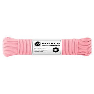 ROTHCO Šňůra PARACORD polyester 550LB 30m 4mm RŮŽOVÁ Barva: Růžová