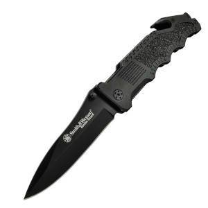 Smith & Wesson® Nůž S&W BORDER GUARD 2 hladké ostří ČERNÝ Barva: Černá